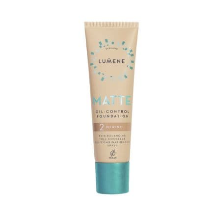 Lumene Vegan Matte Medium Фон дьо тен матиращ за мазна/комбинирана кожа 2, SPF 20, 30 мл