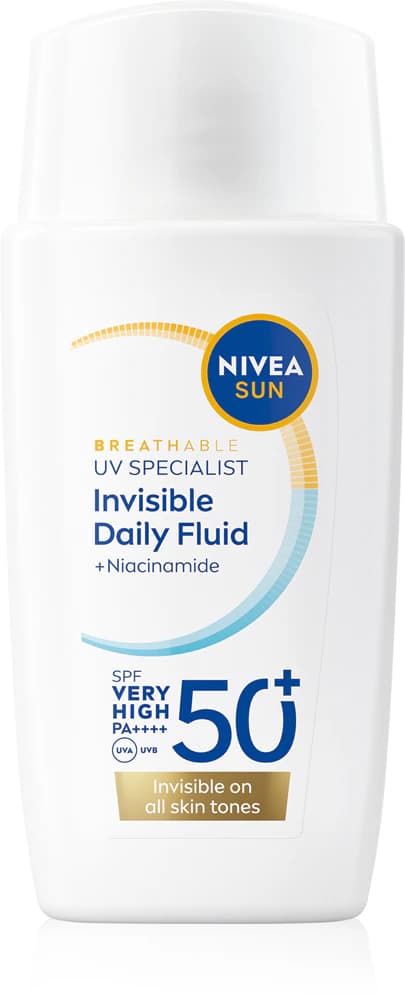 Nivea Sun Invisible Daily Слънцезащитен флуид за лице SPF 50+, 40 мл