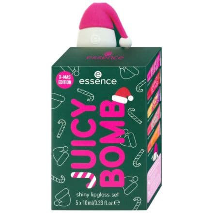 essence Juicy Bomb Xmas Edition Shiny Lipgloss Комплект гланц за устни, 5 бр.