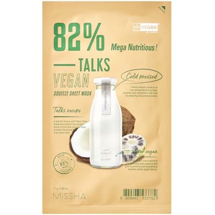 Missha Talks Vegan Squeeze Маска за лице Mega Nutritious, 27 г