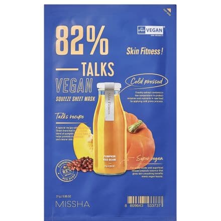 Missha Talks Vegan Squeeze Маска за лице Skin Fitness, 27 г