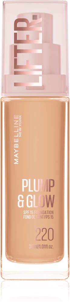 Maybelline New York Lifter Plump & Glow Течен фон дьо тен 220