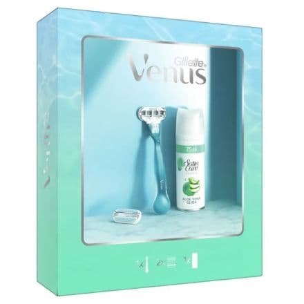 Gillette Venus Smooth Satin Care Комплект самобръсначка + пяна за бръснене 75 мл