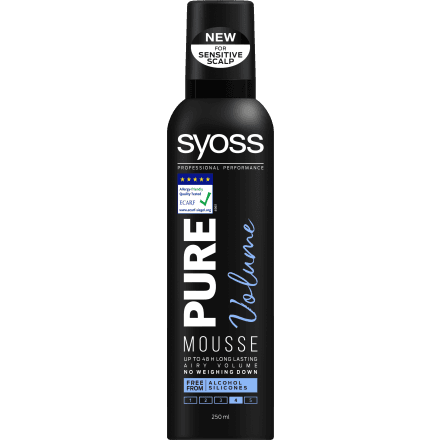 Syoss Pure Volume Пяна за коса, 250 мл