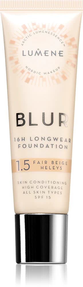 Lumene Vegan Blur Fair Beige Фон дьо тен дълготраен 16h SPF15 за нормална кожа 1.5