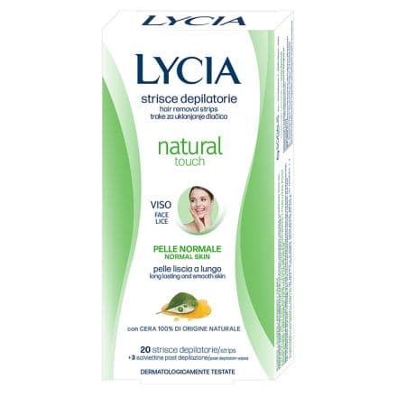 Lycia Natural Ленти за епилация на лице за всеки тип кожа, 20 бр.