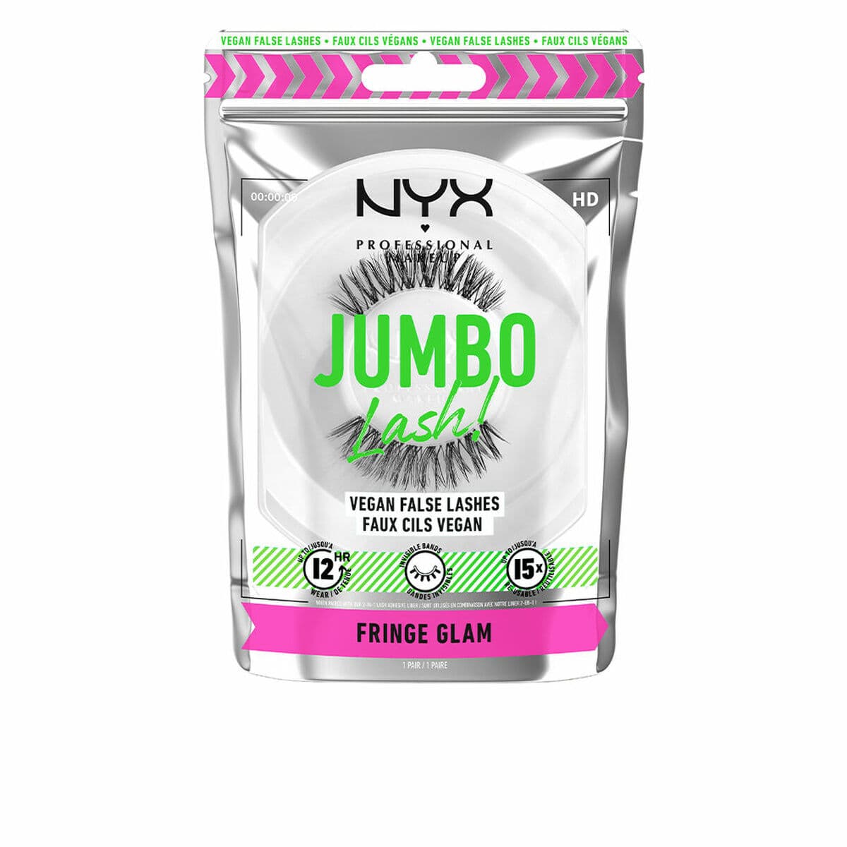 NYX Professional Makeup Jumbo Lash Изкуствени мигли Fringe glam, 1 чифт