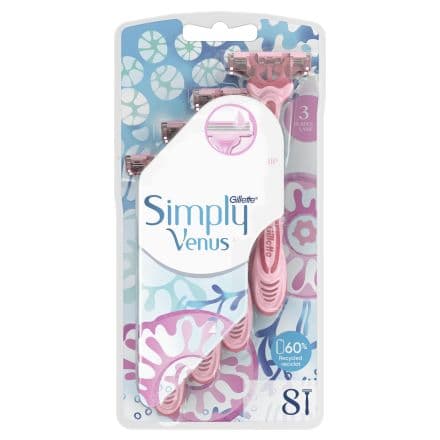 Gillette Venus 3 Simply Еднократна самобръсначка, 8 бр.