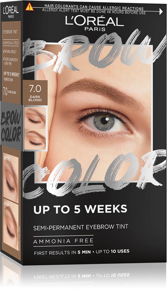 L'Oréal Paris Brow Color Полуперманентна боя за вежди, 7.0 Dark Blonde