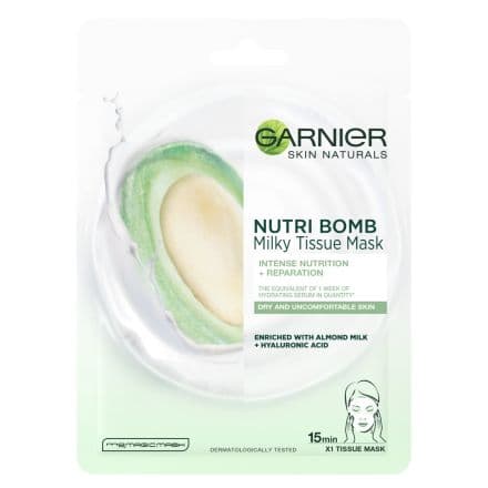 Garnier Skin Naturals Хартиена маска за много суха кожа с бадемово мляко